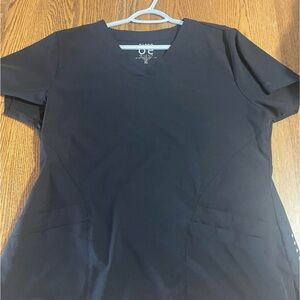 Elegant Black V-Neck Short Sleeve Top